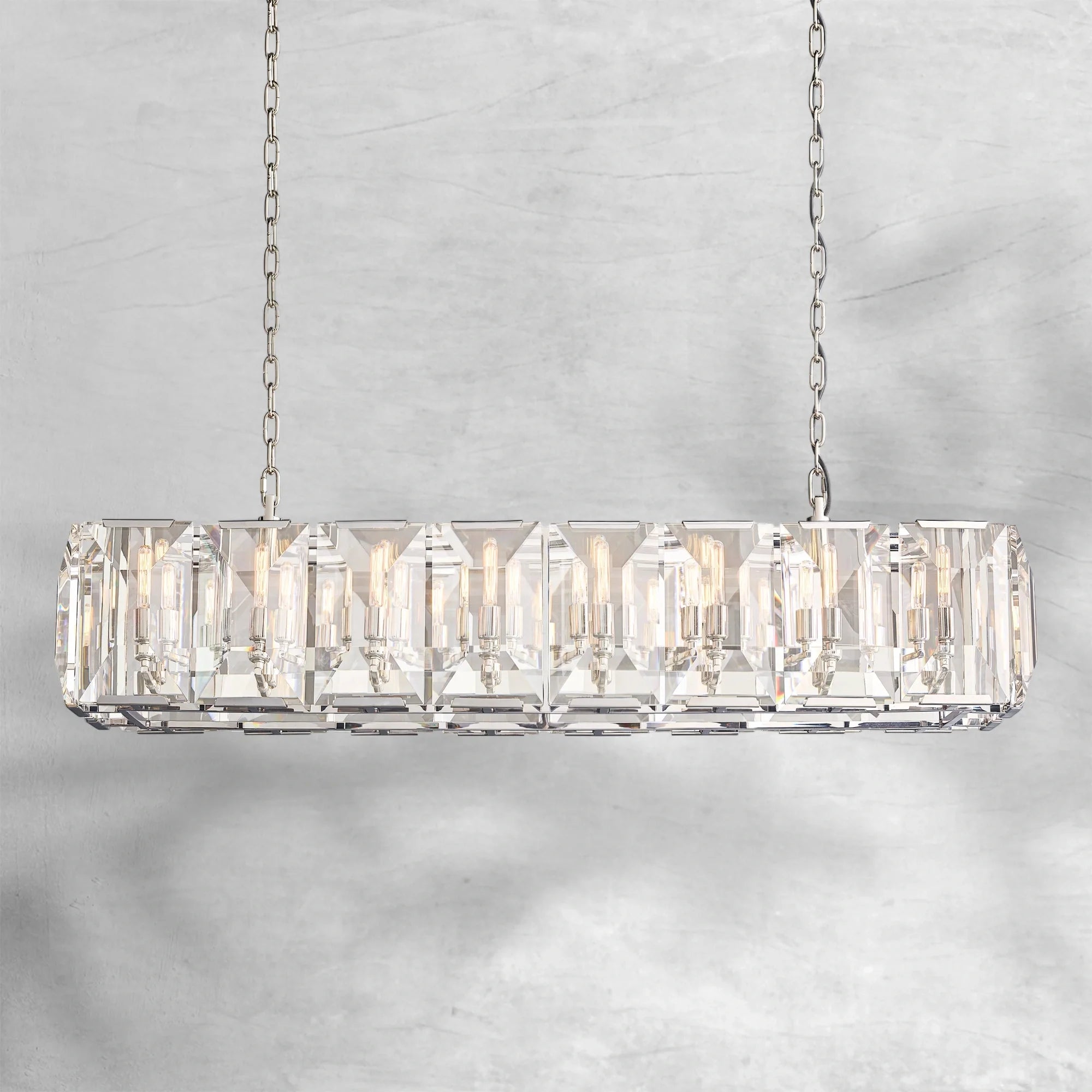 Harlew Crystal Rectangle Chandelier 42"54"62"74"