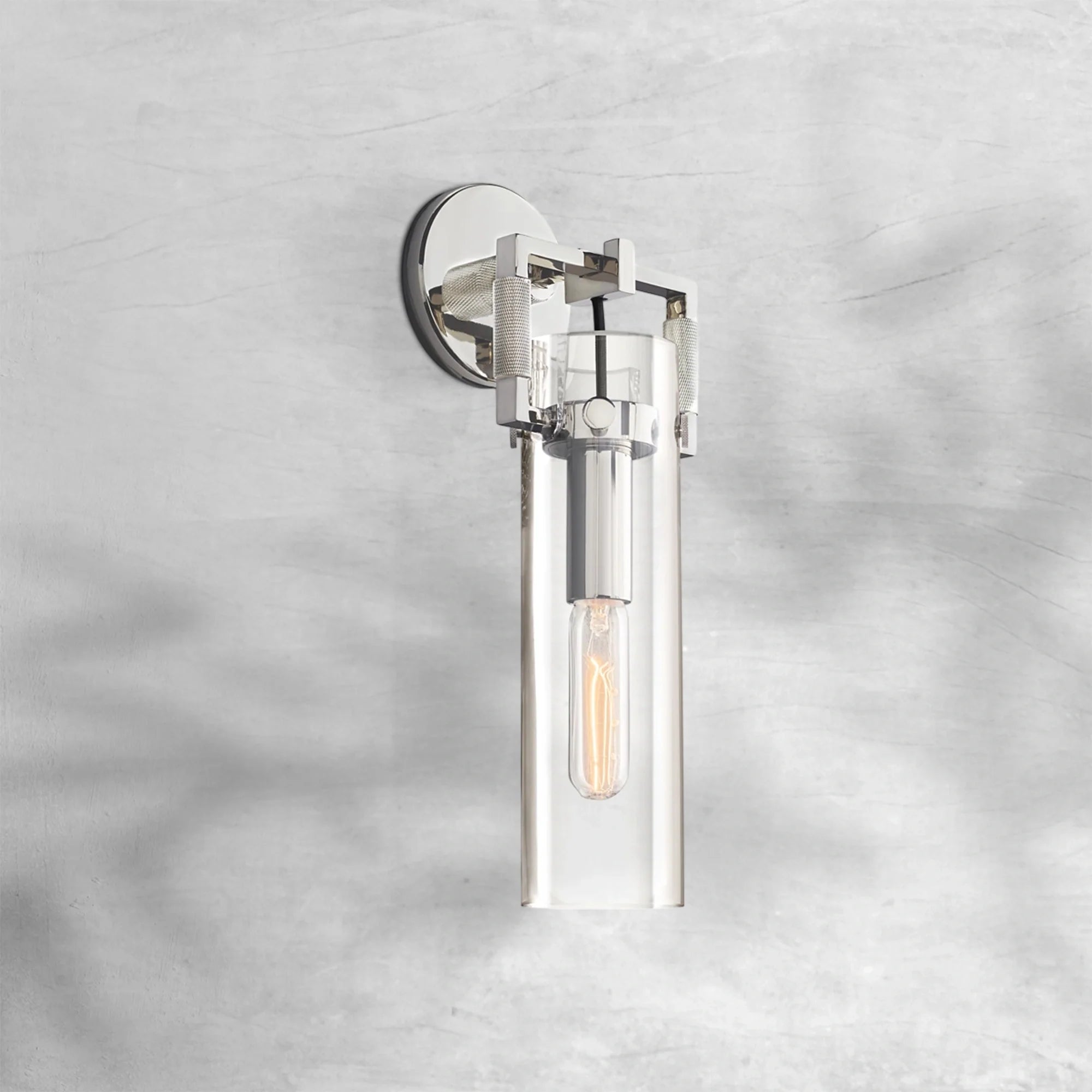 Machine Glass Cylinder Wall Sconce