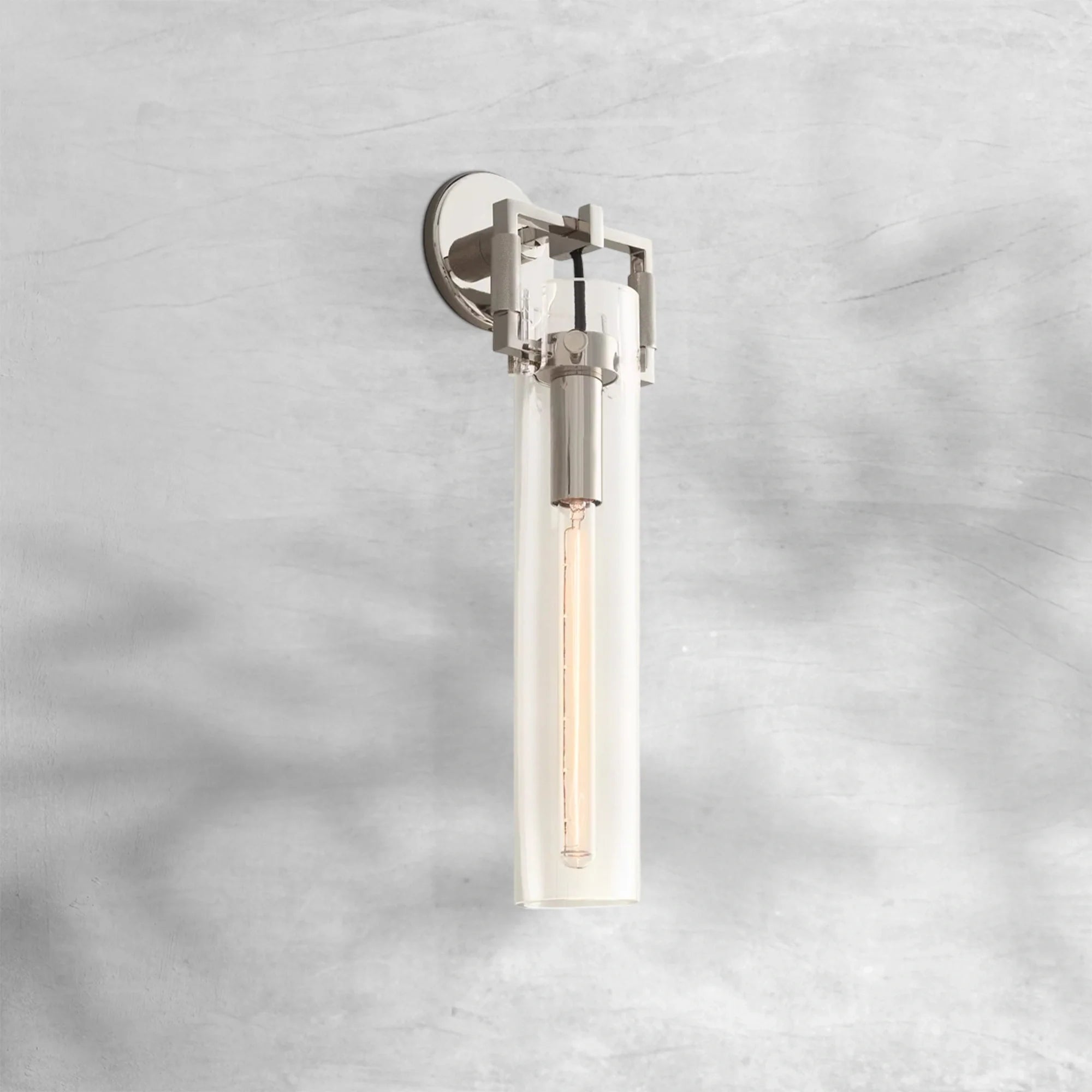 Machine Glass Cylinder Wall Sconce