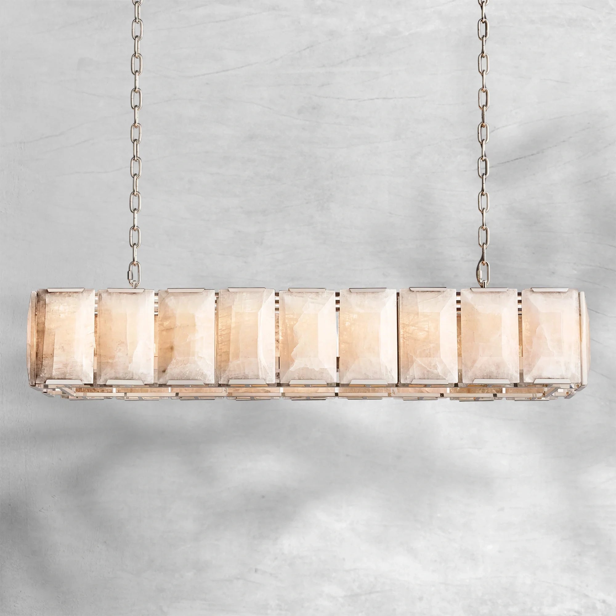 Harlew Calcite Rectangular Chandelier 62"