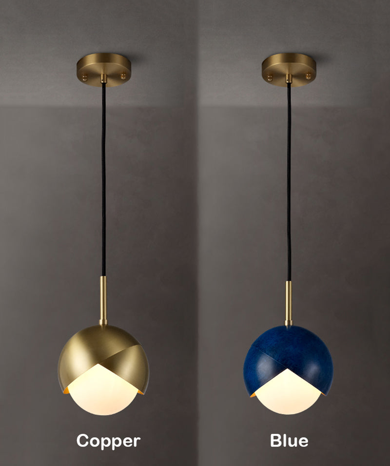Copper Ball Pendant Lighting Diameter 6"