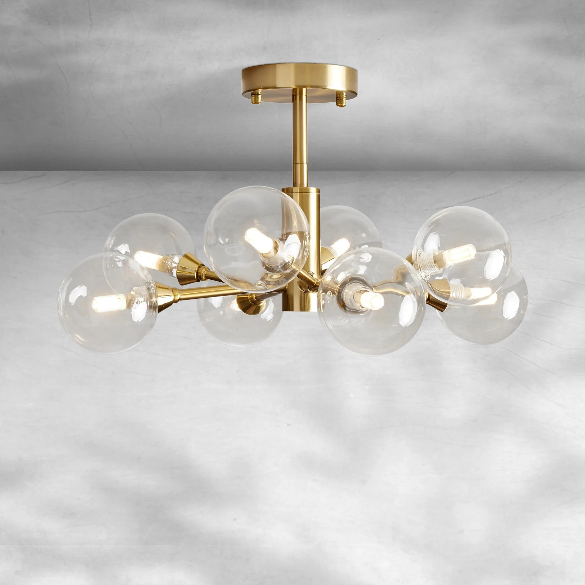 Apollo Moder Glass Ball Flushmount 20''36''47''