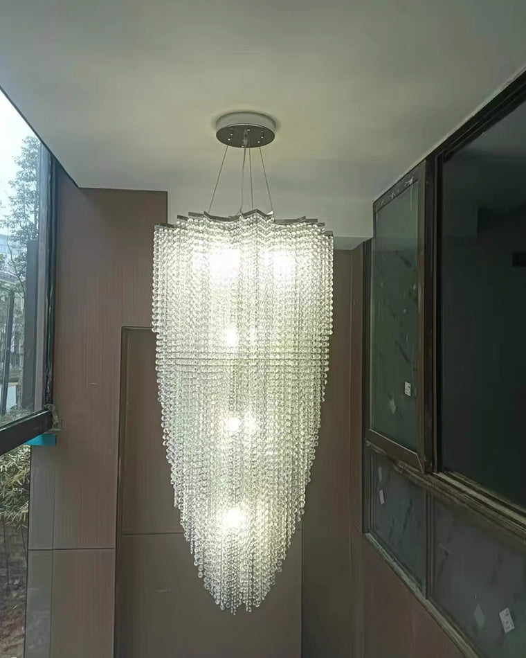 Aria Cascading Crystal Foyer Chandelier