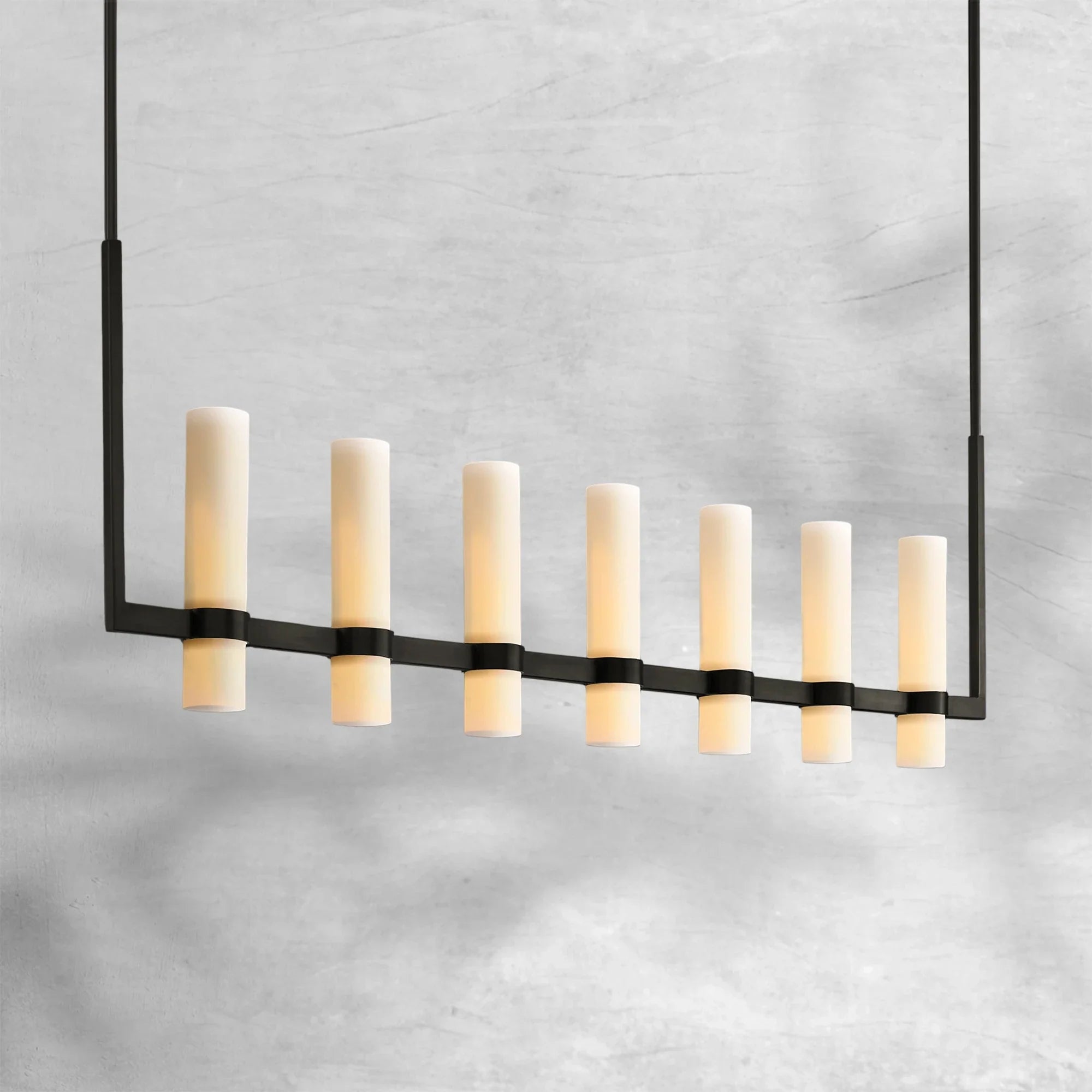 Lavelle Linear Milk Glass Chandelier