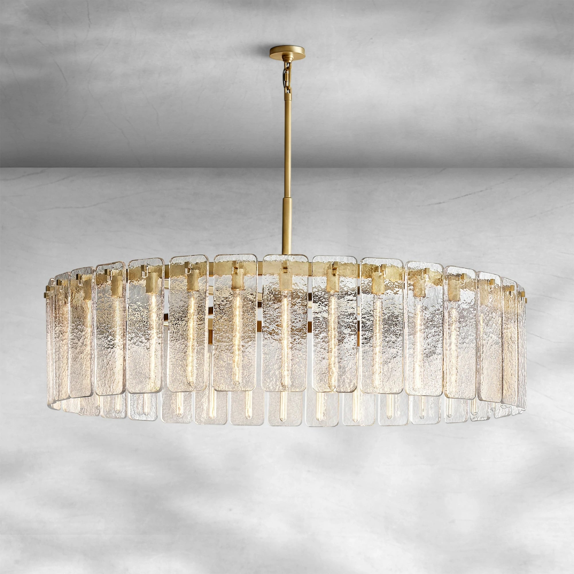 Calame Glass Round Chandelier 60"