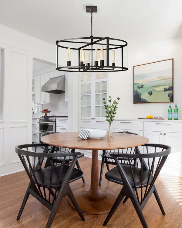 Baker Glass Lantern Modern Round Chandelier 33"44"55"