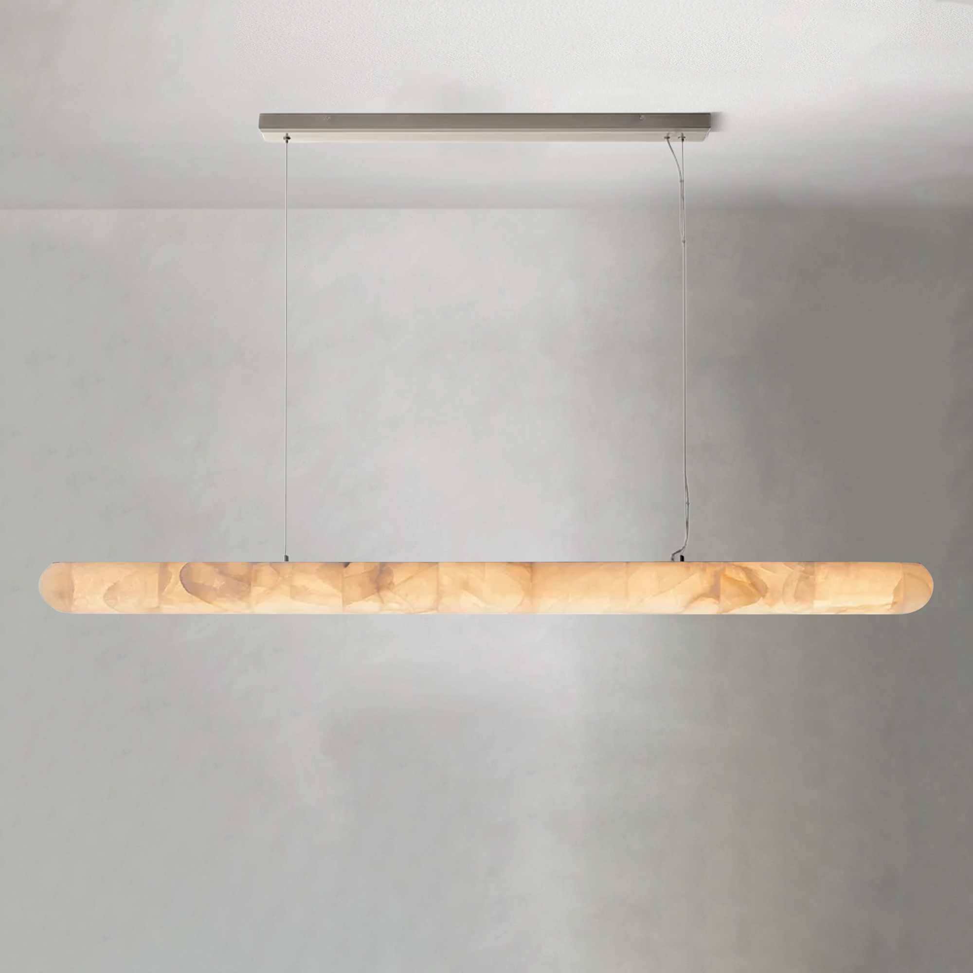 Rivaga Lisse Alabaster Linear Chandelier 60" 80"
