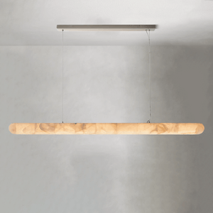 Rivaga Lisse Alabaster Linear Chandelier 60" 80" - Arialamps