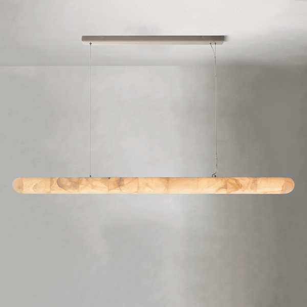 Rivaga Lisse Alabaster Linear Chandelier 60" 80" - Arialamps