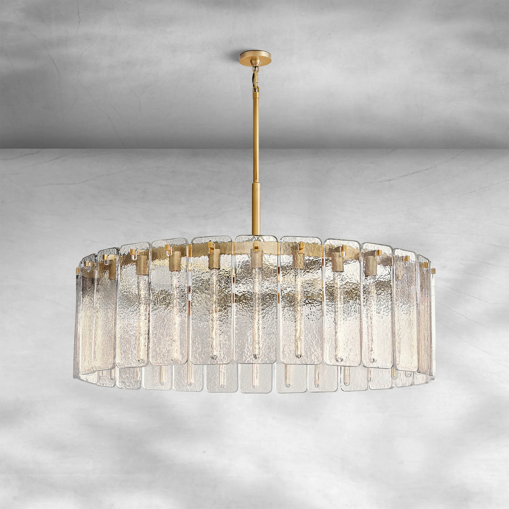 Calame Glass Round Chandelier 48"