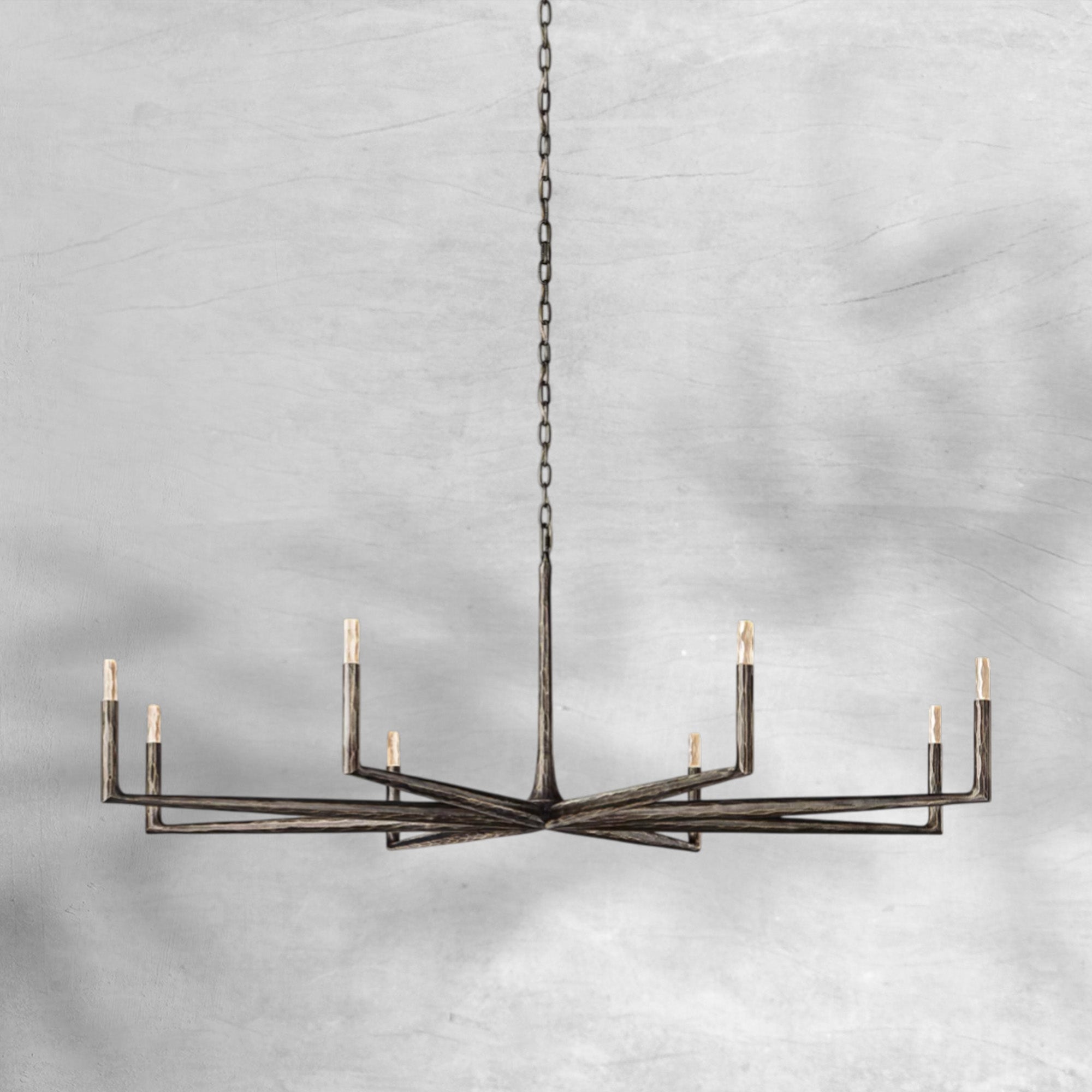 Thaddeas Forged Round Chandelier 36" 48” 60” 72”