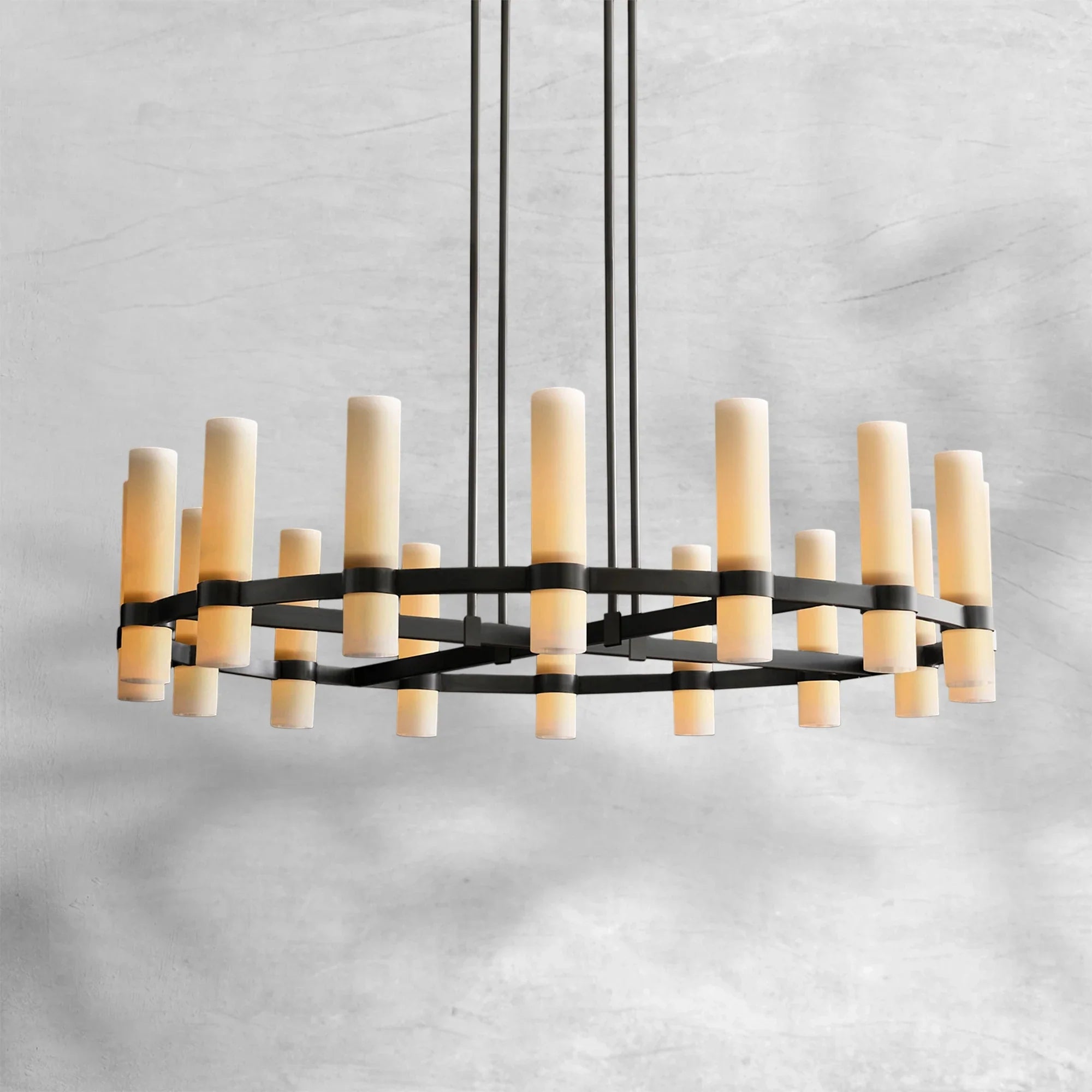 Lavelle Round Milk Glass Chandelier