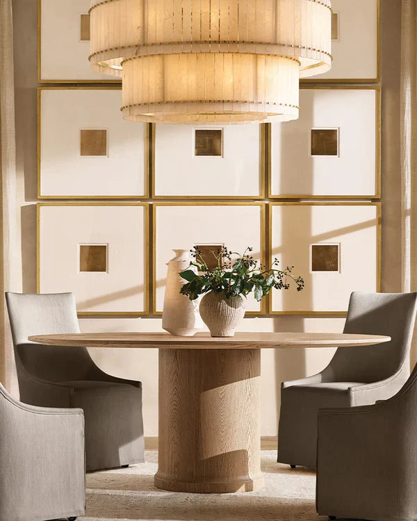 Sun Marcus Alabaster Round Tiered Chandelier