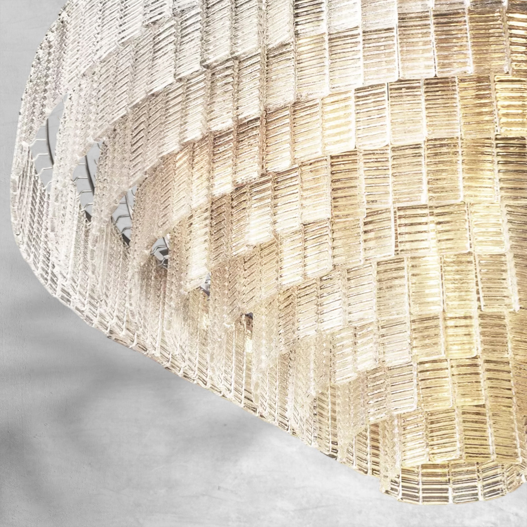 Sirena Clear Glass Round Chandelier 65"