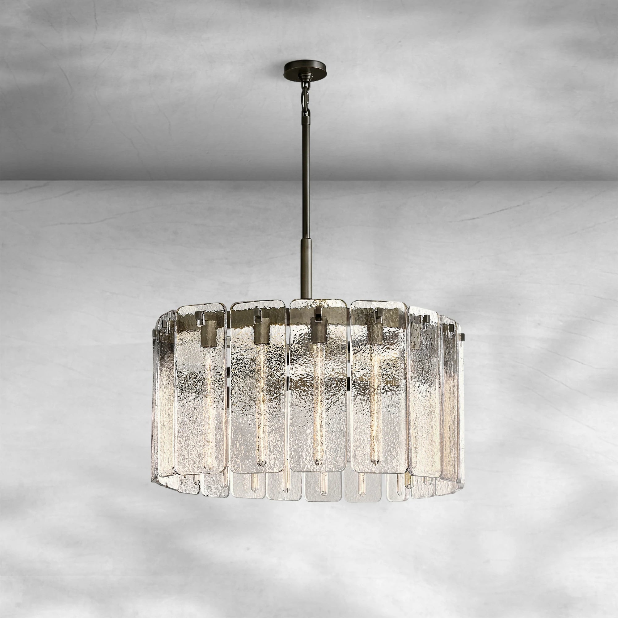 Calame Glass Round Chandelier 36"