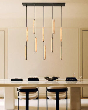 Auduban Alabaster Linear Chandelier - Arialamps