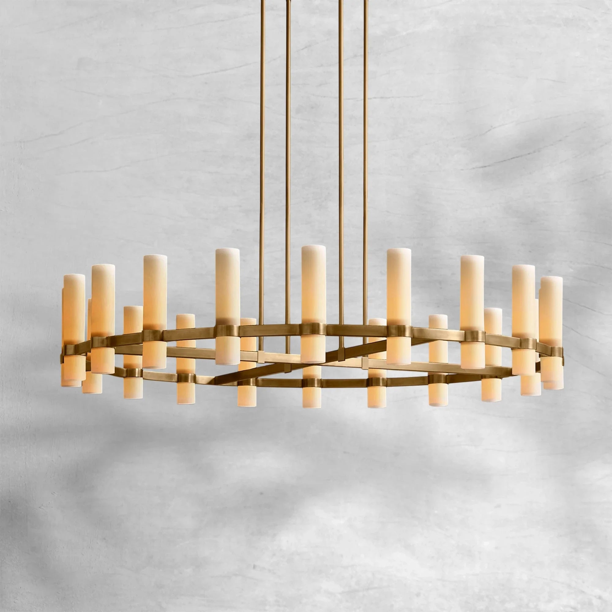 Lavelle Round Milk Glass Chandelier