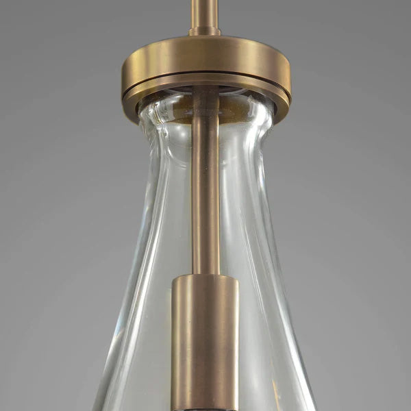 Raindrop Round Chandelier 3-Light 8''