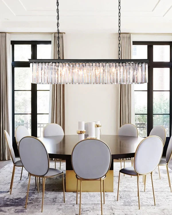 1920s Odaon Art Deco Rectangular Chandelier 40"