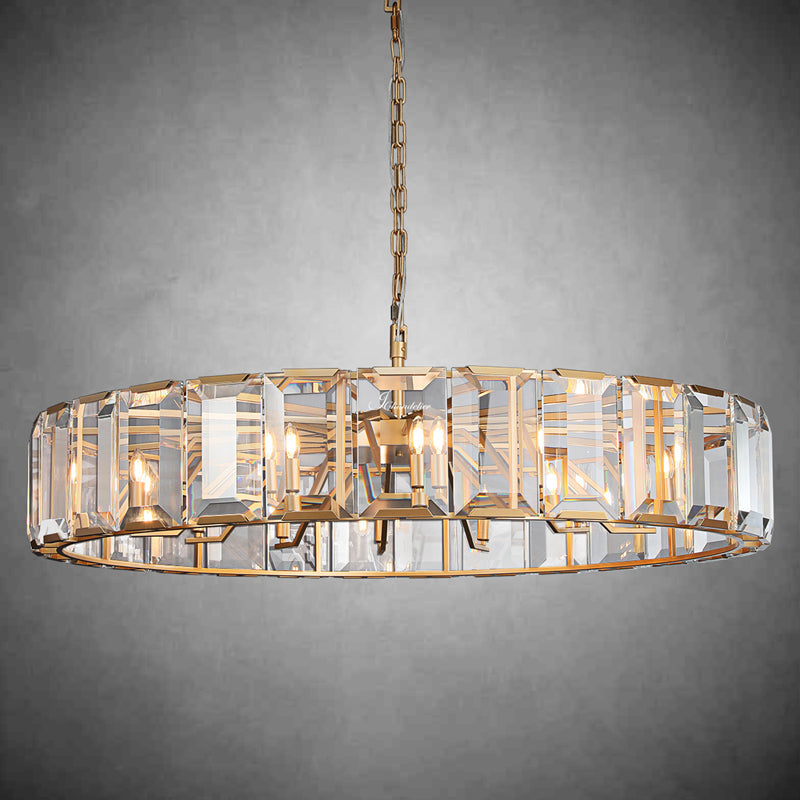 Harlew Crystal Round Chandelier 43"