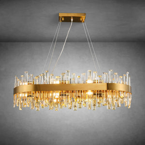 Modern Rectangular Crystal Chandeliers
