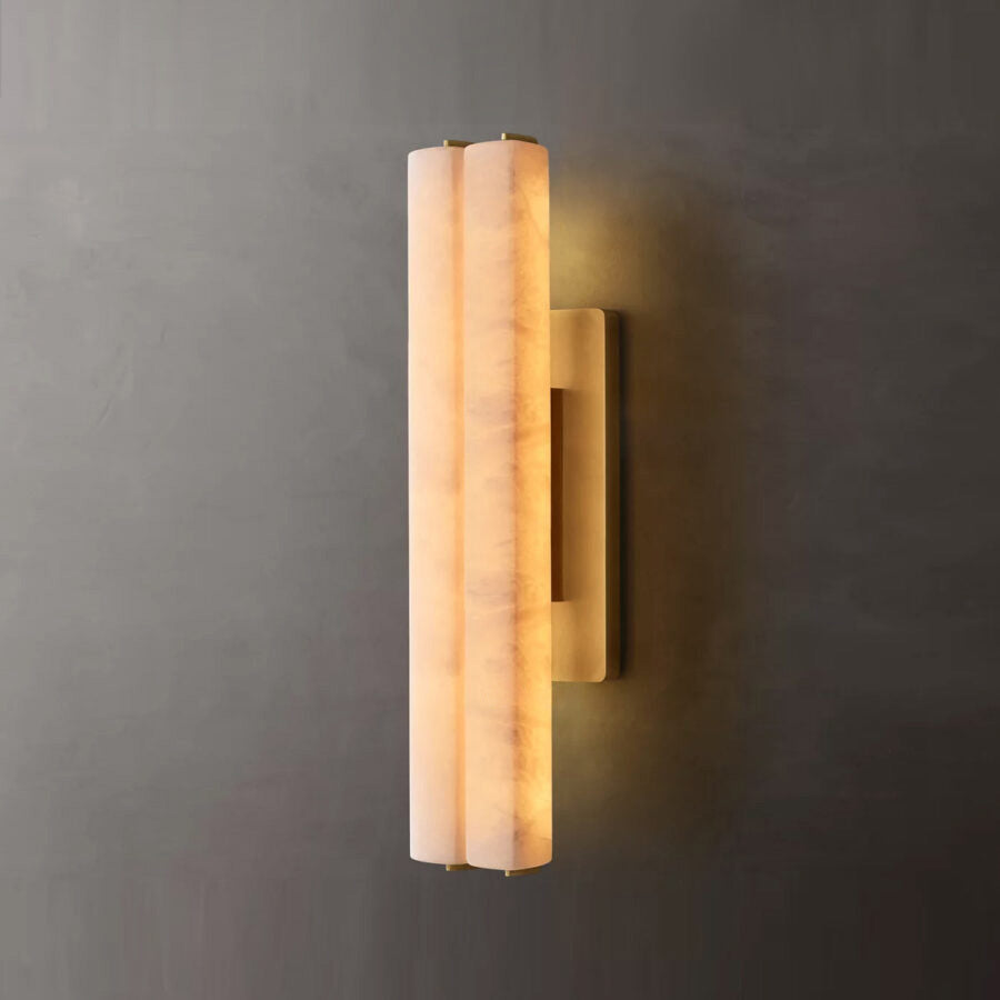 Auduban Alabaster Double Sconce