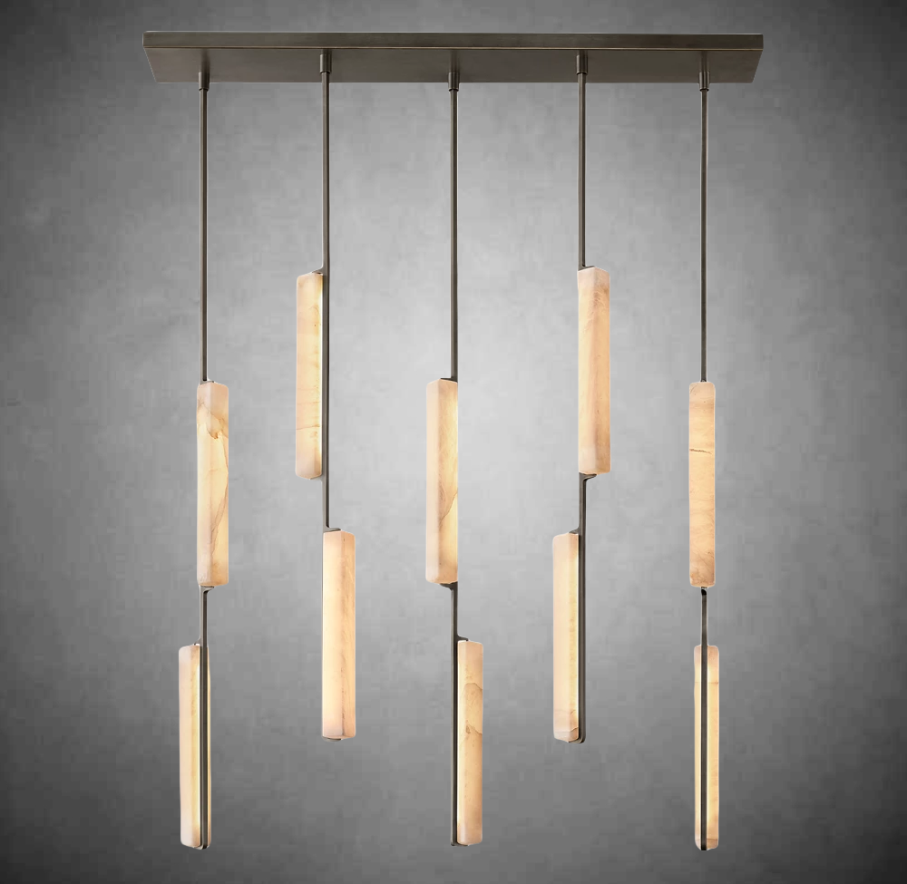 Auduben Alabaster Linear Chandelier 54“