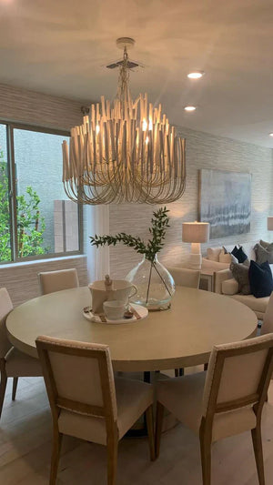 5/6-Light Modern Branch Modeling Chandelier in White or Black for Stylish Interiors-Chandeliers-Arialamps