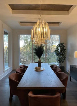 5/6-Light Modern Branch Modeling Chandelier in White or Black for Stylish Interiors-Chandeliers-Arialamps