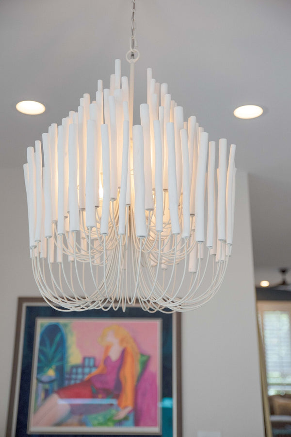 5/6-Light Modern Branch Modeling Chandelier in White or Black for Stylish Interiors-Chandeliers-Arialamps