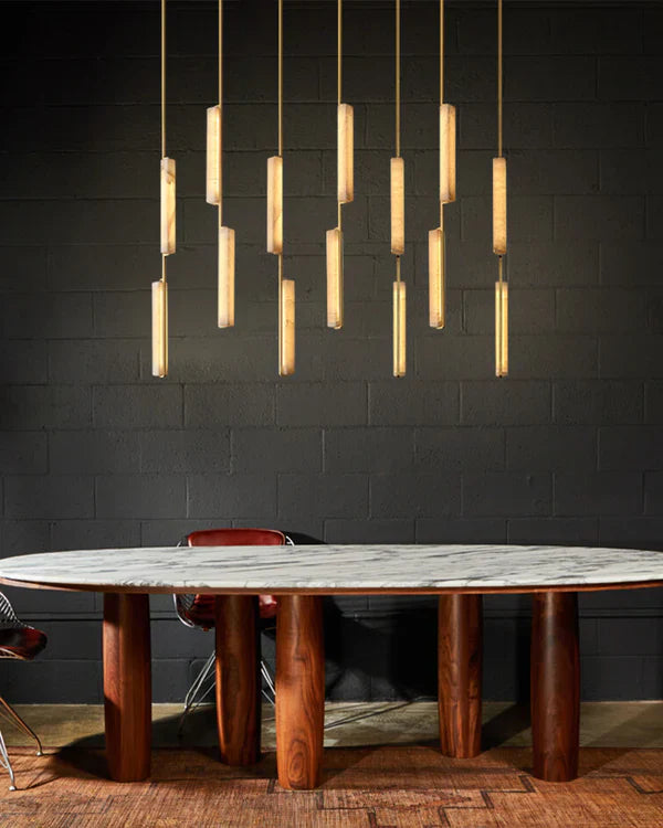 Auduban Alabaster Linear Chandelier