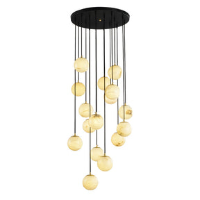 Aria Yanna Long chandelier for Duplex staircase light lucite