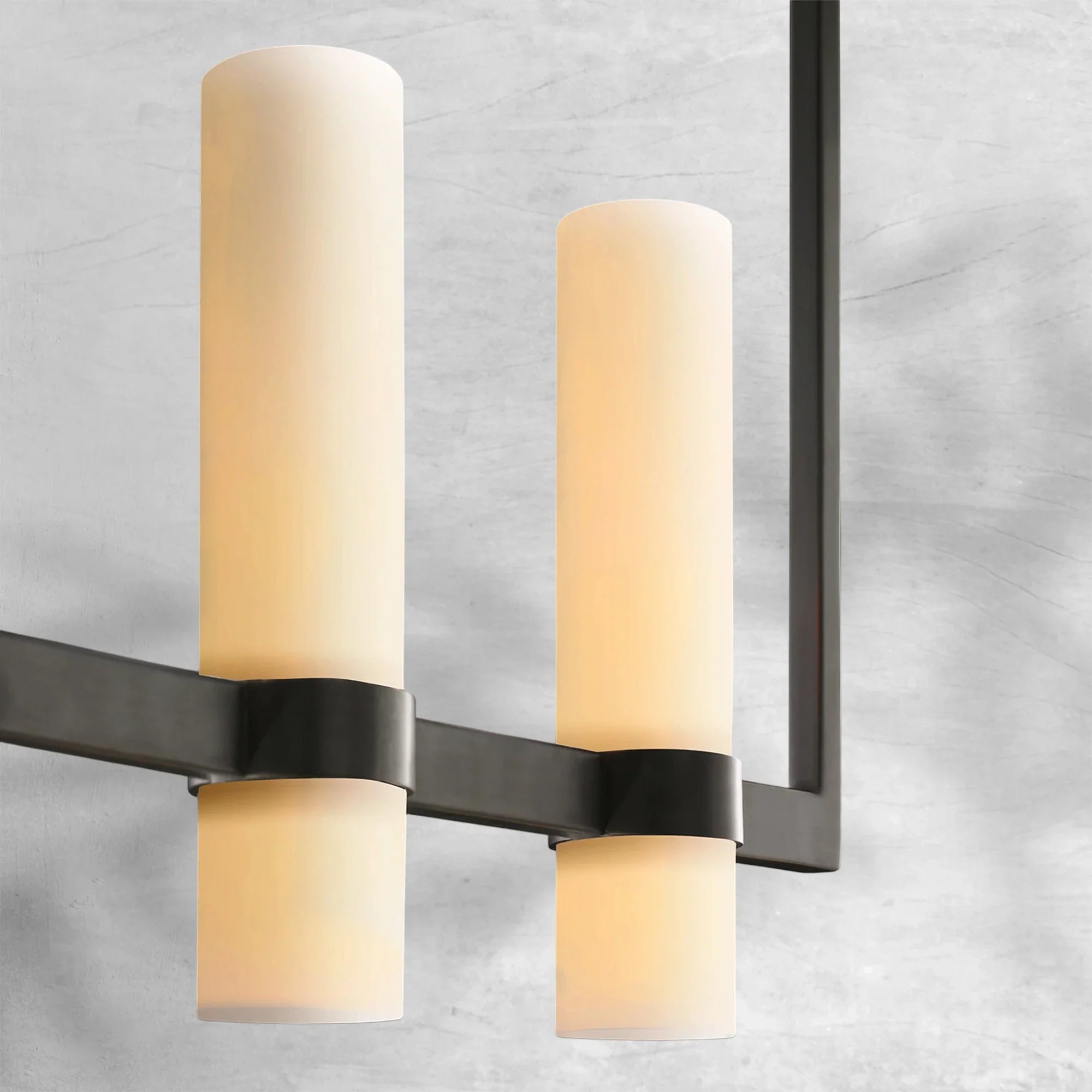 Lavelle Linear Milk Glass Chandelier