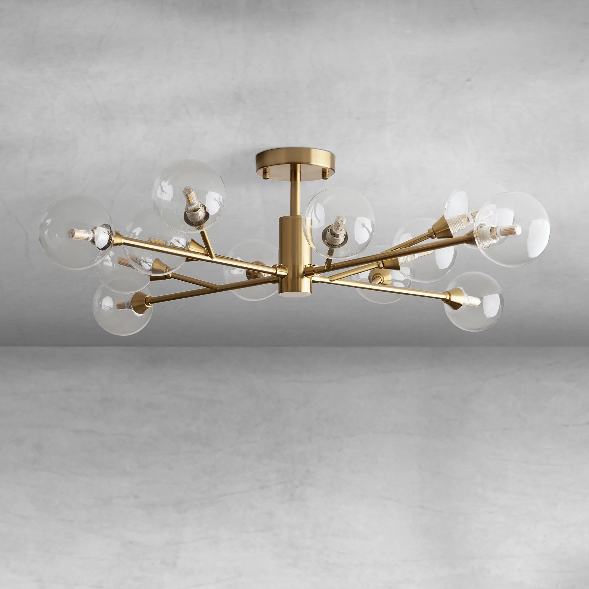 Apollo Moder Glass Ball Flushmount 20''36''47''