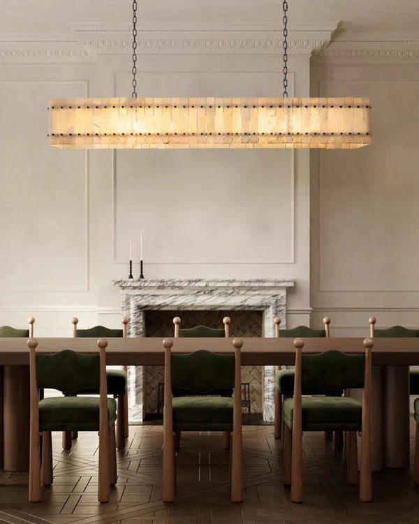 Sun Marcus Alabaster Linear Chandelier 54''72''