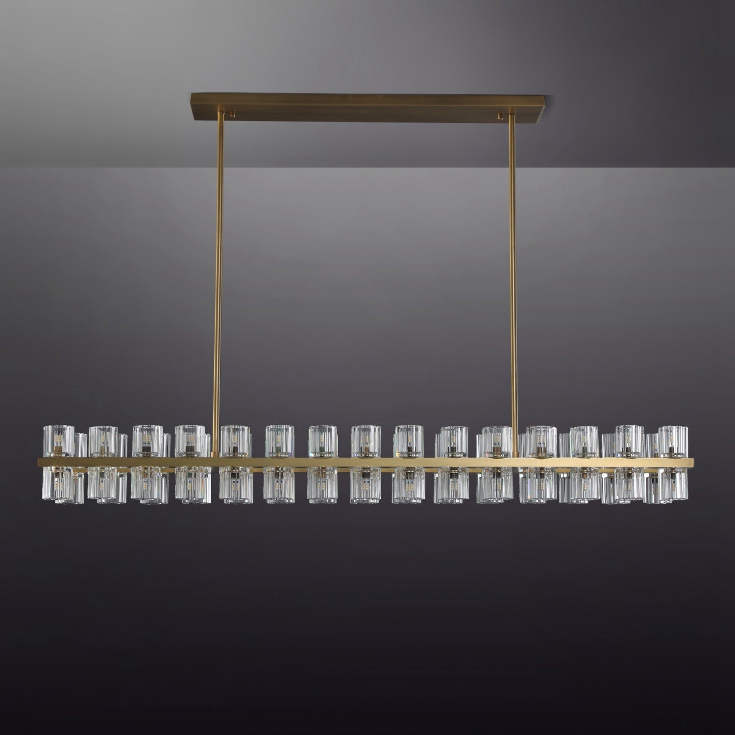 Arcachen Crystal Rectangular Chandelier 72"