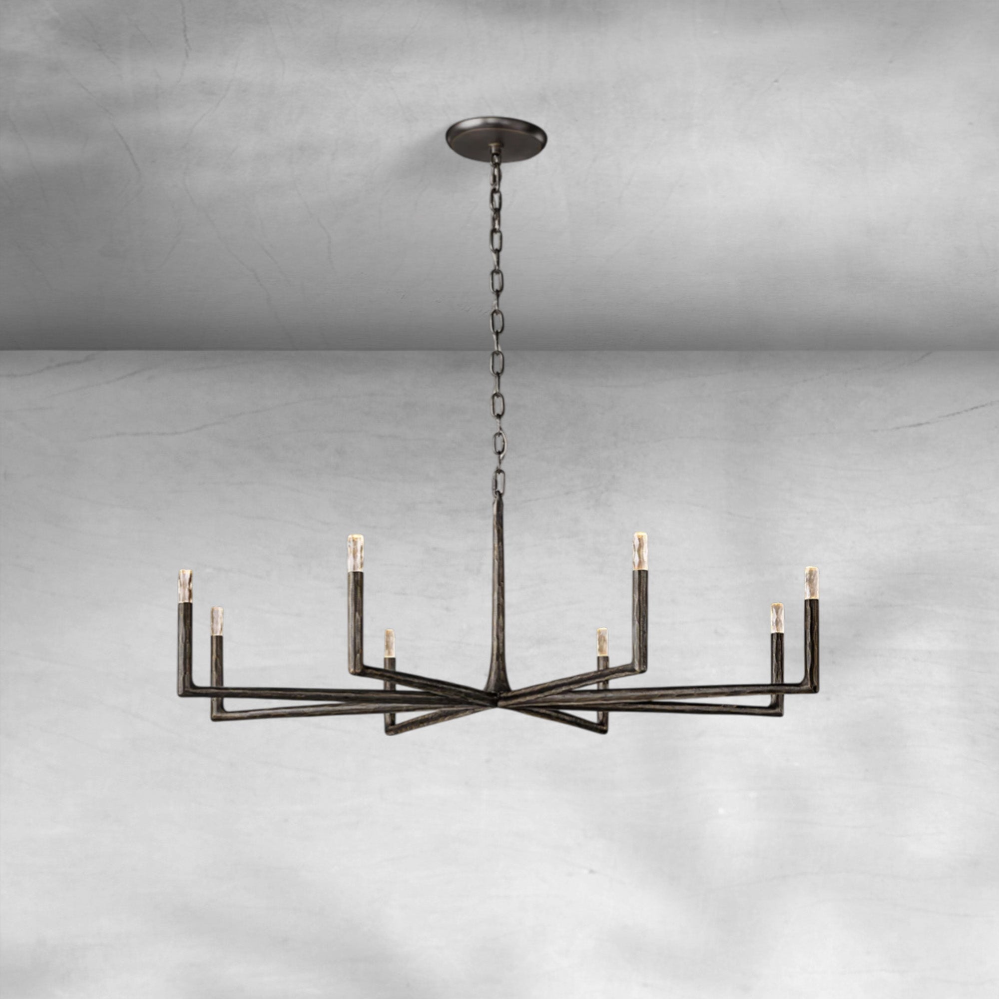 Thaddeas Forged Round Chandelier 36" 48” 60” 72”