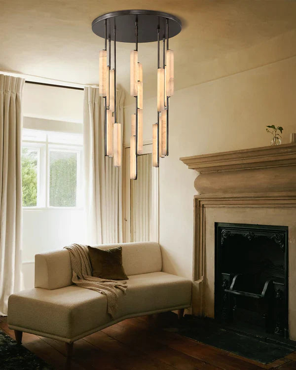 Auduban Alabaster Round Chandelier