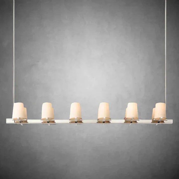 Paricia Fabric Shade Linear Chandelier 49" 60"