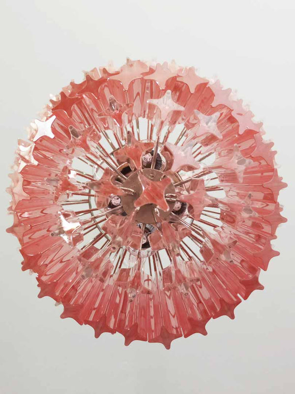 Murano Chandelier – 112 prisms – Pink