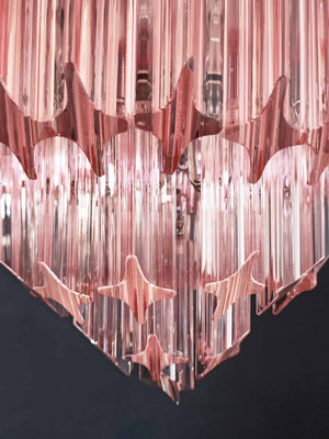 Murano Chandelier – 112 prisms – Pink