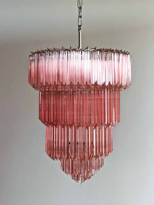 Murano Chandelier – 112 prisms – Pink