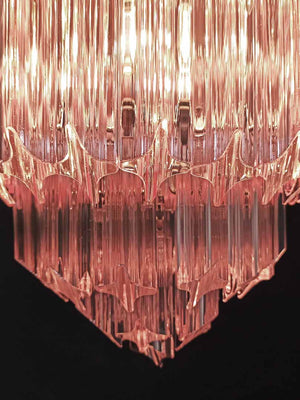 Murano Chandelier – 112 prisms – Pink