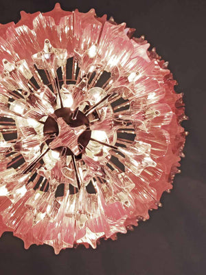 Murano Chandelier – 112 prisms – Pink