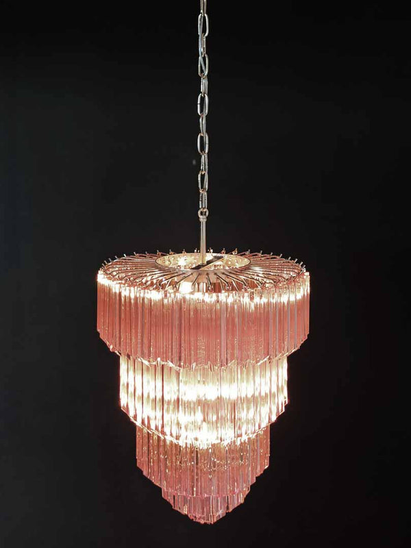 Murano Chandelier – 112 prisms – Pink