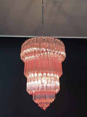 Murano Chandelier – 112 prisms – Pink
