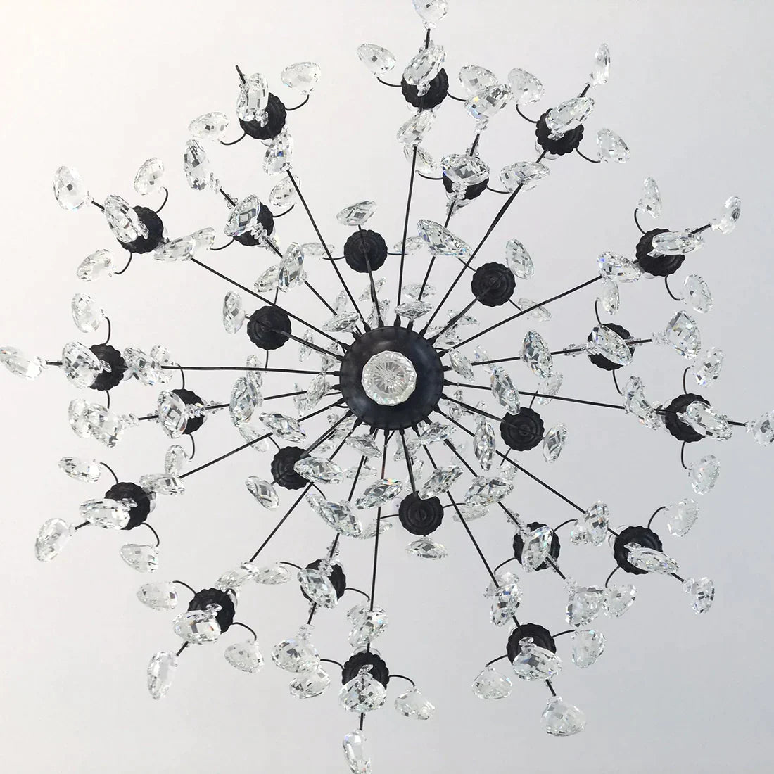 Classic European-style New Crystal Chandelier in Black Finish