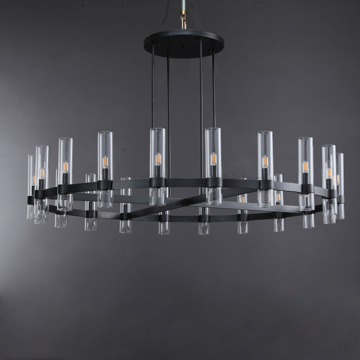 Aria Rachel Round Glass Chandelier