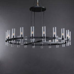 Aria Rachel Round Glass Chandelier