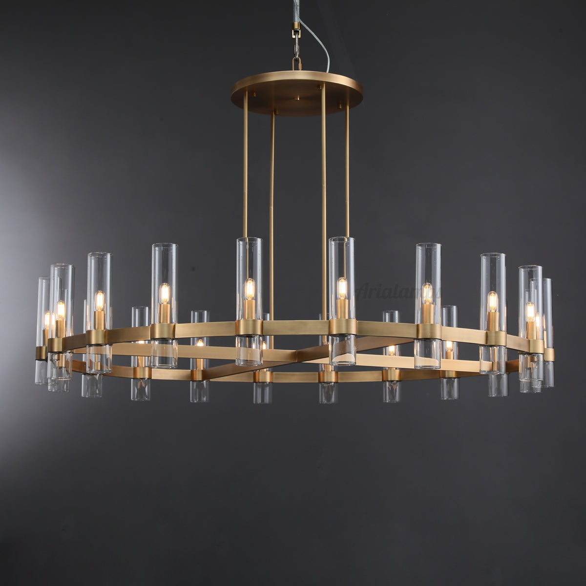 Aria Rachel Round Glass Chandelier
